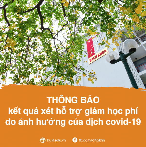 Thông báo kết quả xét hỗ trợ giảm học phí do ảnh hưởng của dịch covid-19 đợt 1