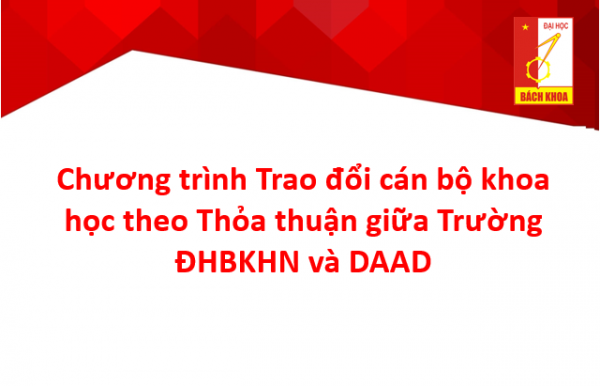 Chương trình Trao đổi cán bộ khoa học theo Thỏa thuận với DAAD