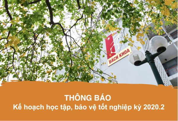 Thông báo kế hoạch học tập, bảo vệ tốt nghiệp kỳ 2020.2 (cập nhật 07/6/2021)