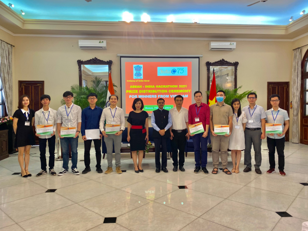 Sinh viên Nhà cái uy tín io
 giành giải trong cuộc thi Hackathon ASEAN-India 2021