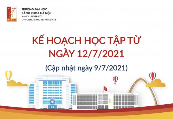 Kế hoạch học tập từ ngày 12/7/2021