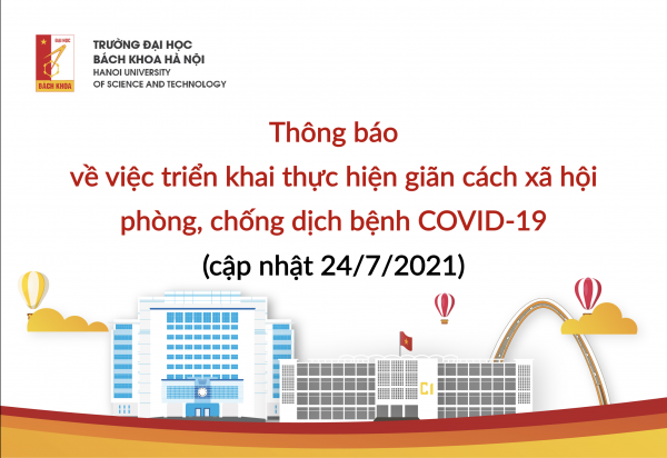 Thông báo: triển khai thực hiện giãn cách xã hội phòng, chống dịch bệnh COVID-19 (cập nhật 24/7/2021)