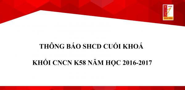 THÔNG BÁO CHUYÊN ĐỀ SHCD DÀNH CHO SINH VIÊN CUỐI KHOÁ NĂM HỌC 2016-2017