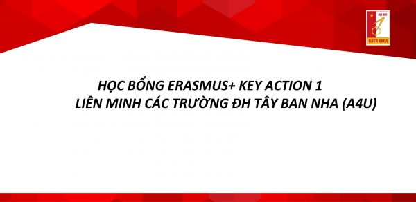 Thông báo học bổng Erasmus + Key Action 1  Liên minh các Trường ĐH Tây Ban Nha