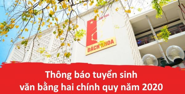 Thông báo tuyển sinh văn bằng hai chính quy năm 2020