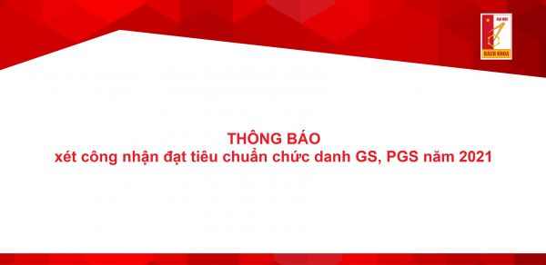 Lịch xét công nhận đạt tiêu chuẩn chức danh GS, PGS năm 2021