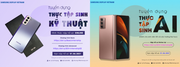 Chương trình Thực tập sinh Samsung Display 2021-2