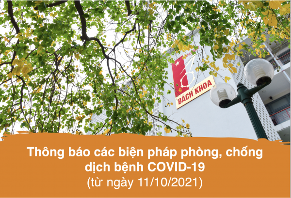 Thông báo: các biện pháp phòng, chống dịch bệnh COVID-19 từ 11/10/2021